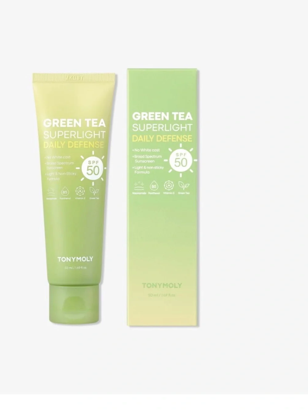 Tony Moly Green Tea Superlight Daily Defense, 2 in total, expires 2027 - Picture 2 of 5